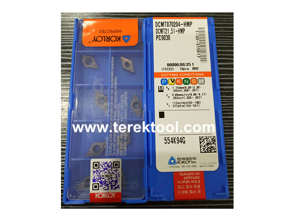Korloy Carbide Inserts DCMT070204 HMP-PC9030