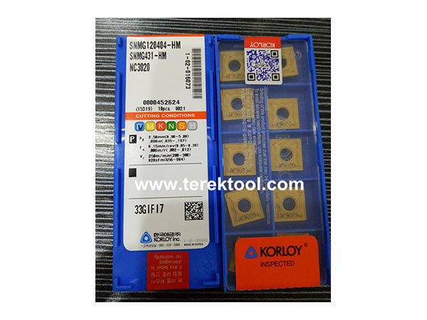 Korloy Carbide Inserts SNMG120404 HM-NC3020