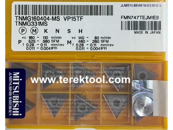 Mitsubishi Carbide Inserts TNMG160404-MS VP15TF