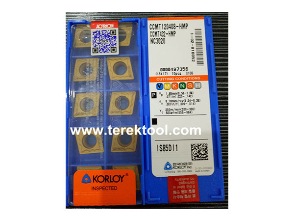 Korloy Carbide Inserts CCMT120408 HMP NC3020