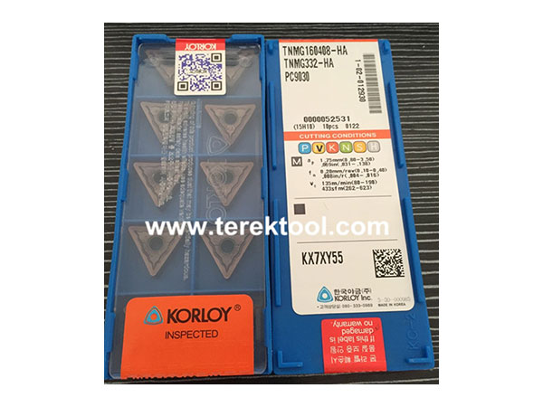 Korloy Carbide Inserts TNMG160408-HA-PC9030